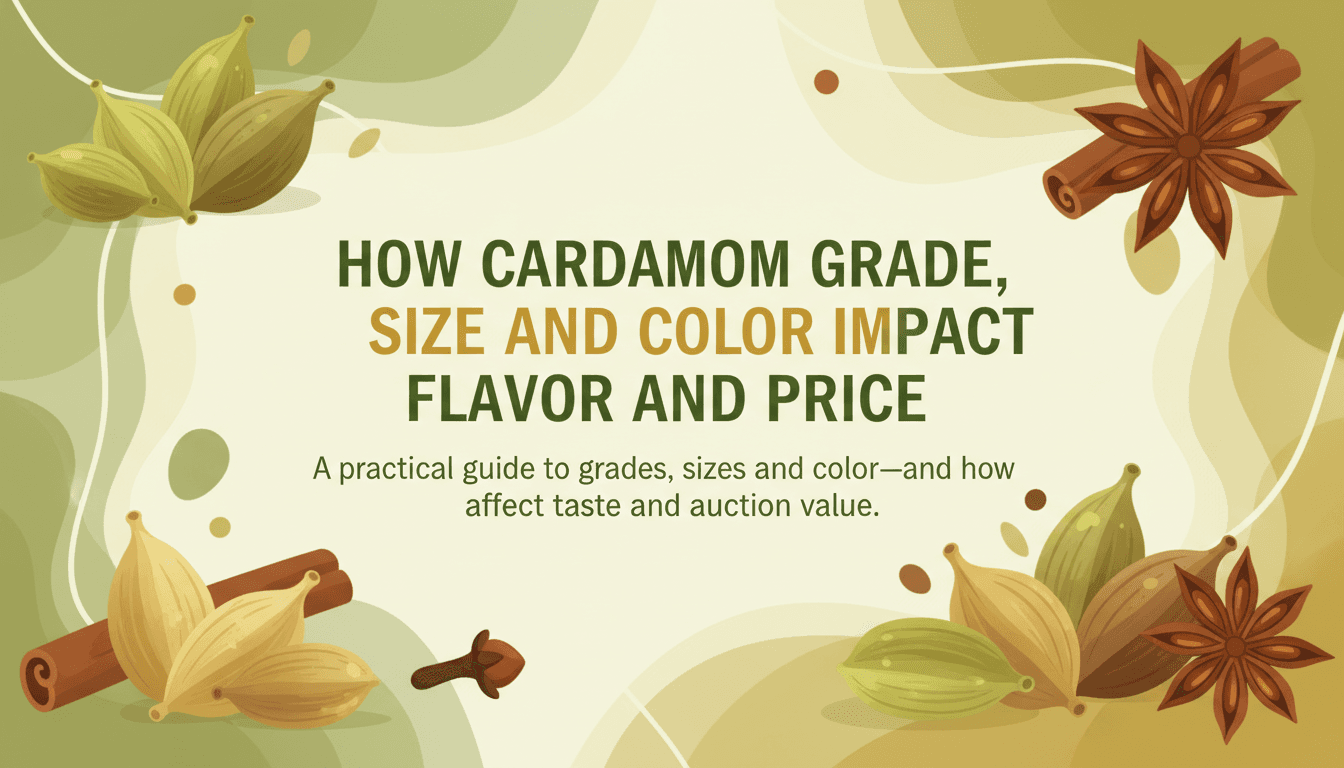 How cardamom grade, size and color impact flavor and price